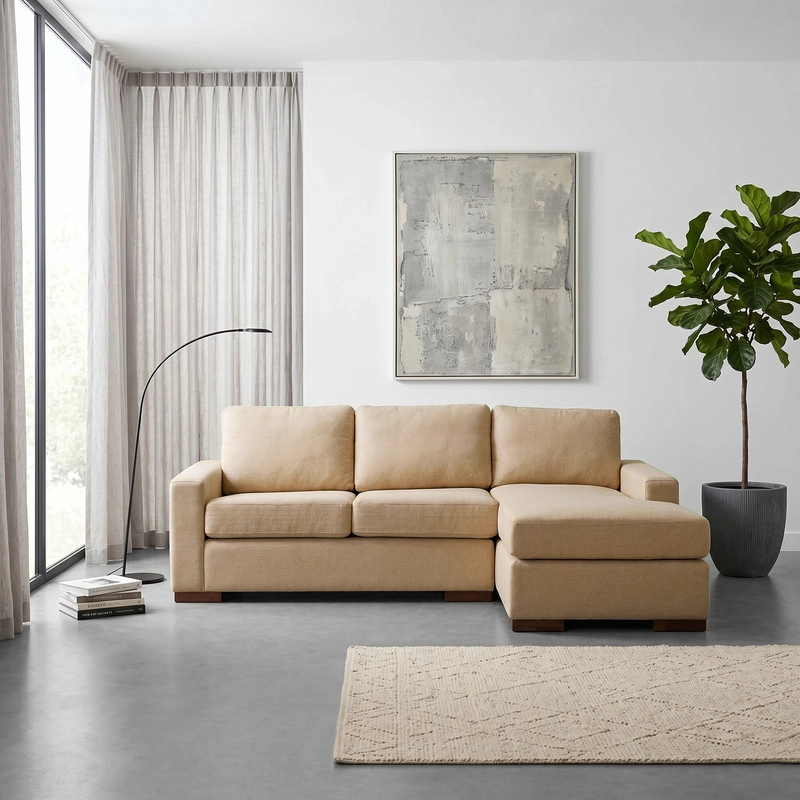 SECCIONAL LATAM HOME LIVORNO DERECHO 3 CUERPOS LINO NATURAL - 1