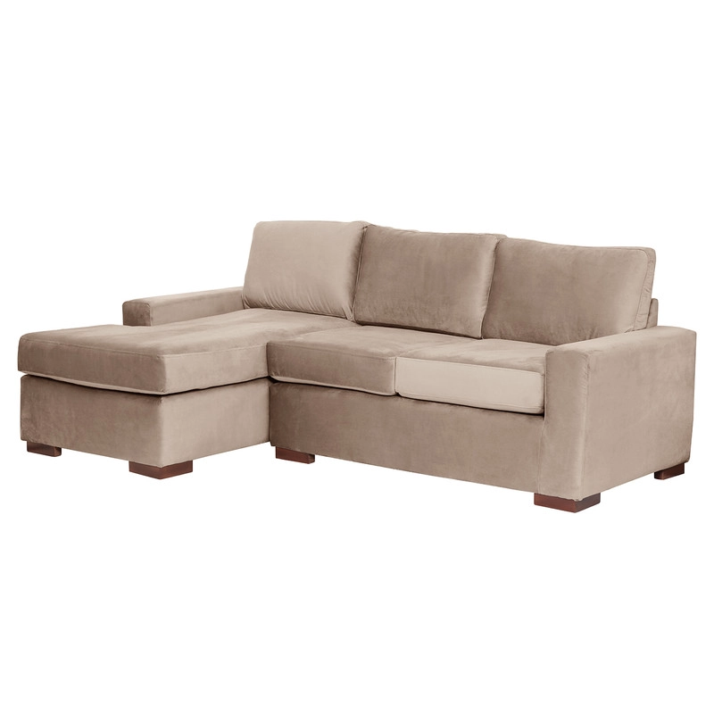 SECCIONAL LATAM HOME LIVORNO IZQUIERDO 3 CUERPOS BEIGE TELA VELVET - 2
