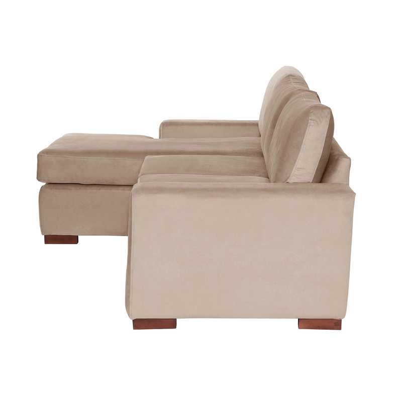 SECCIONAL LATAM HOME LIVORNO IZQUIERDO 3 CUERPOS BEIGE TELA VELVET - 3
