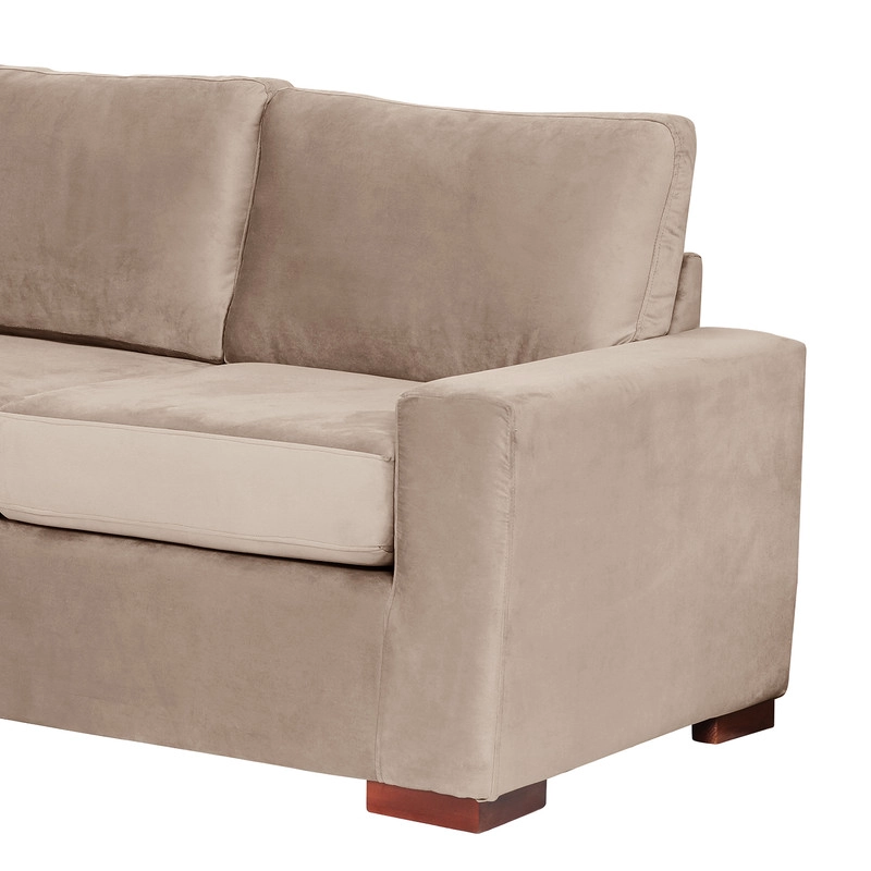 SECCIONAL LATAM HOME LIVORNO IZQUIERDO 3 CUERPOS BEIGE TELA VELVET - 4