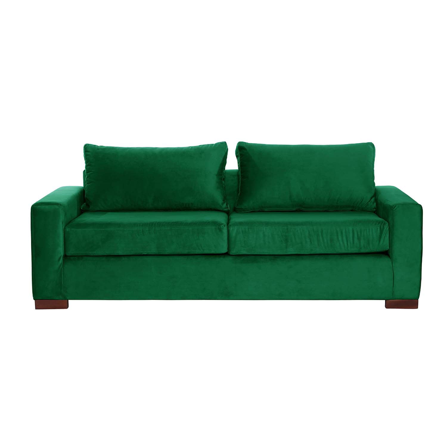 SOFA CAMA LATAM HOME LIVORNO 3 CUERPOS VERDE TELA VELVET 2PL - 1