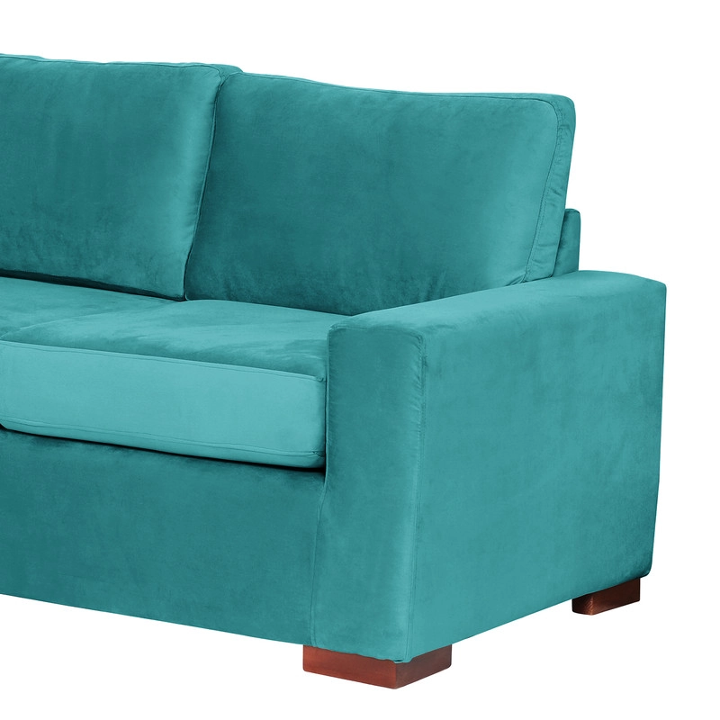 SECCIONAL LATAM HOME LIVORNO IZQUIERDO 3 CUERPOS TURQUESA TELA VELVET - 8