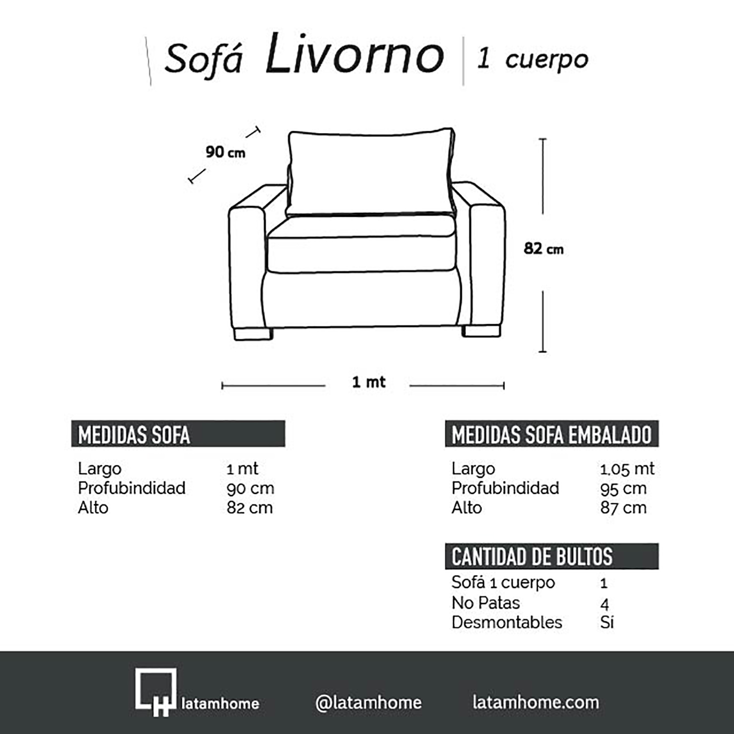 SOFA LIVORNO 1C LINO EN COLOR BLANCO - 3