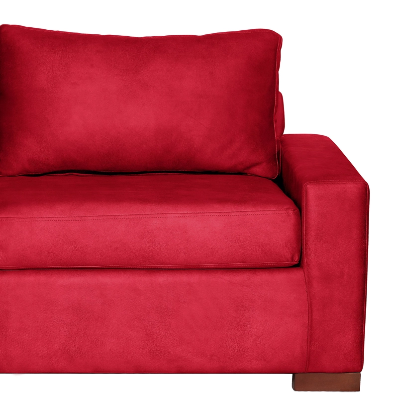 SOFA LATAM HOME LIVORNO 3 CUERPOS CUERO KENTUCKY ROJO - 4