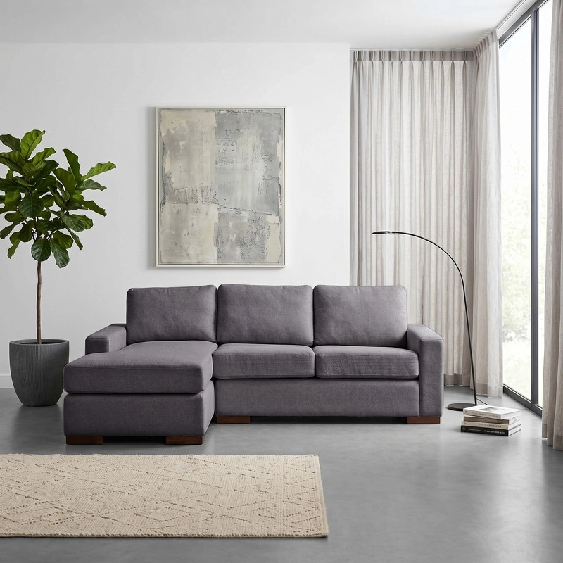 SECCIONAL LATAM HOME LIVORNO IZQUIERDO 3 CUERPOS LINO GRIS OSCURO - 1
