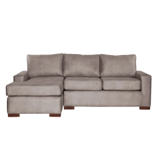 SECCIONAL LATAM HOME LIVORNO IZQUIERDO 3 CUERPOS CUERO KENTUCKY GRIS - 1