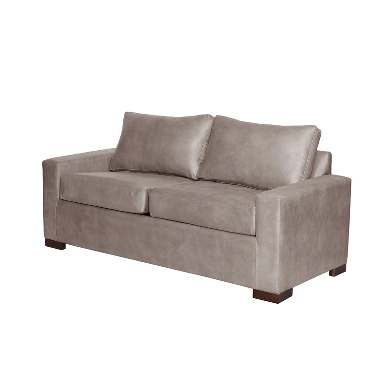 SOFA LATAM HOME LIVORNO 2 CUERPOS CUERO KENTUCKY GRIS - 2