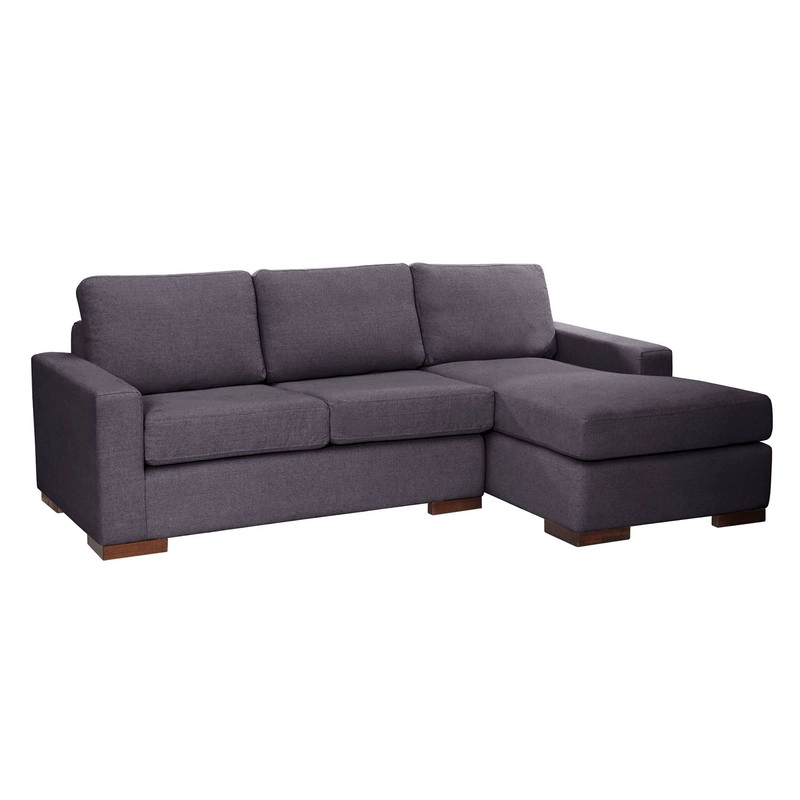 SECCIONAL LATAM HOME LIVORNO DERECHO 3 CUERPOS LINO GRIS OSCURO - 2