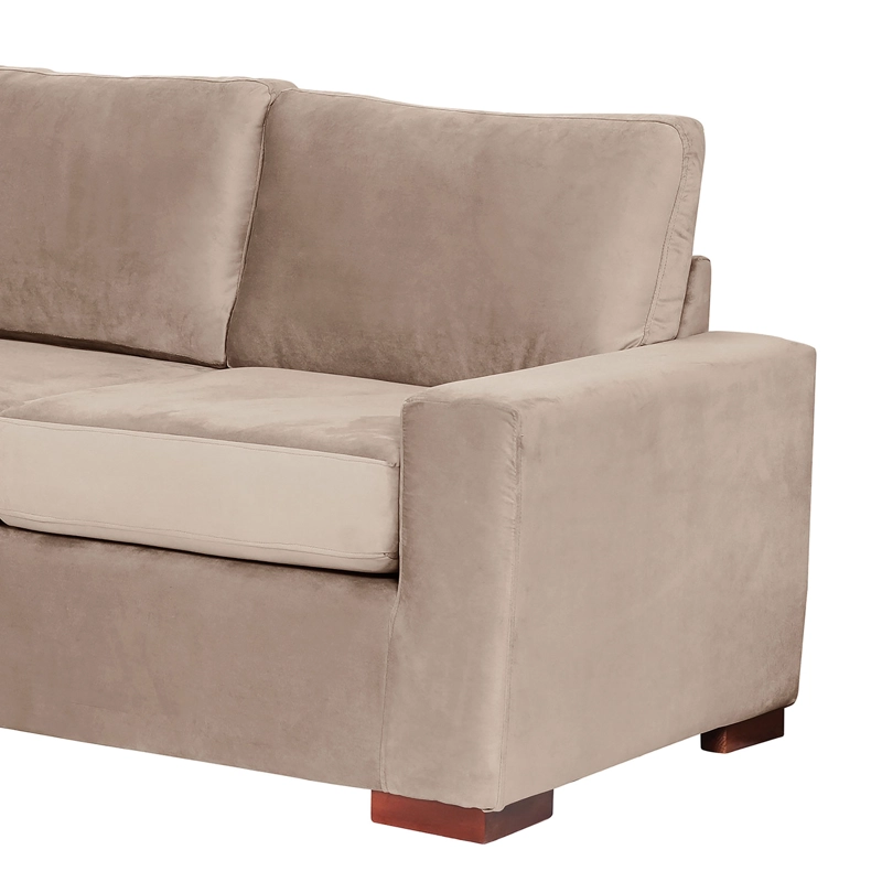 SOFA LATAM HOME LIVORNO 3 CUERPOS BEIGE TELA VELVET - 4