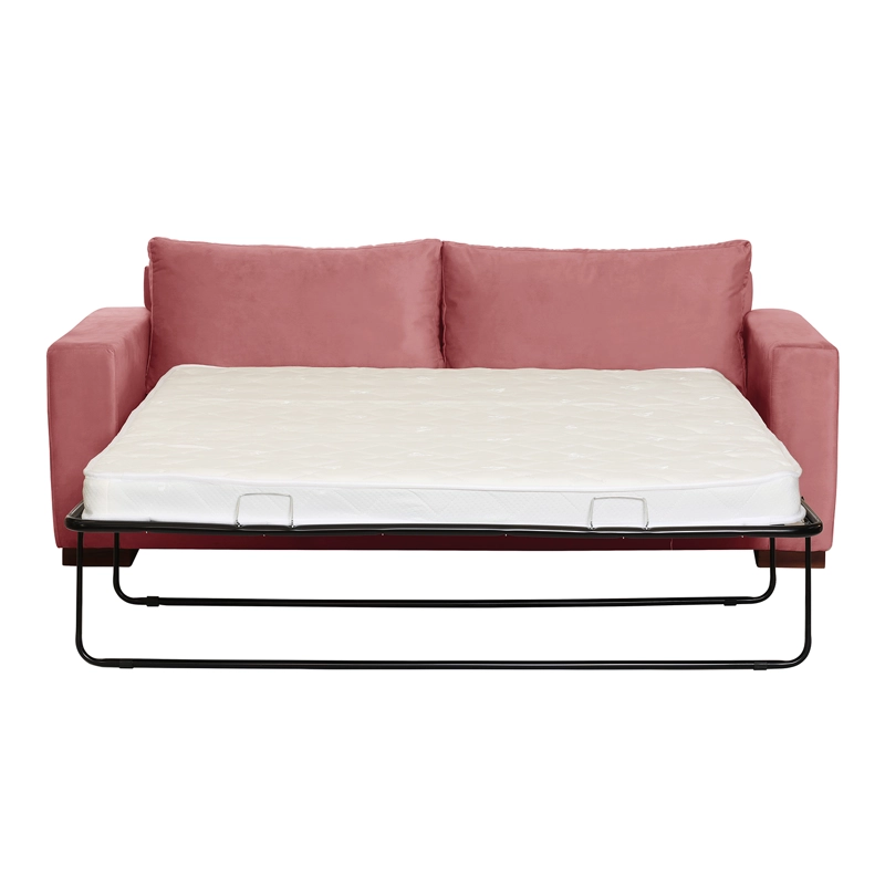 SOFA CAMA LATAM HOME LIVORNO 3 CUERPOS PALO ROSA TELA VELVET 2PL - 2