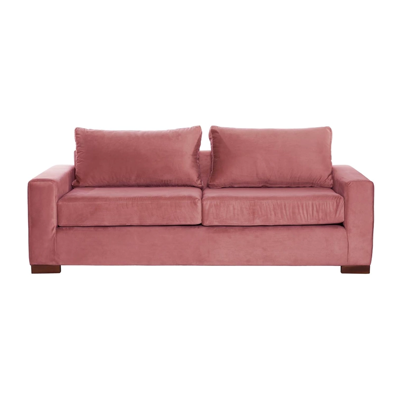 SOFA CAMA LATAM HOME LIVORNO 3 CUERPOS PALO ROSA TELA VELVET 2PL - 3