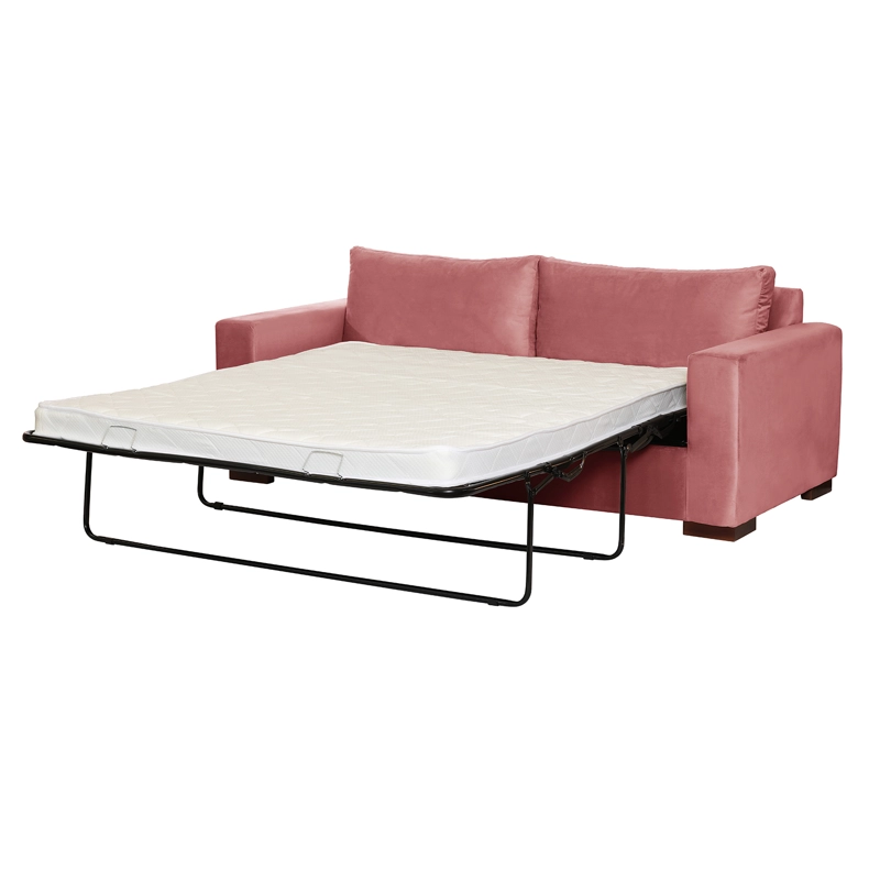 SOFA CAMA LATAM HOME LIVORNO 3 CUERPOS PALO ROSA TELA VELVET 2PL - 8