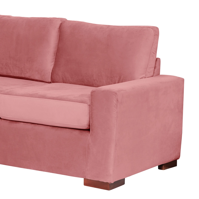 SOFA LATAM HOME LIVORNO 3 CUERPOS PALO ROSA TELA VELVET - 4