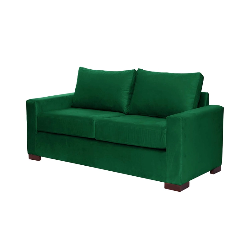 SOFA LATAM HOME LIVORNO 2 CUERPOS VERDE TELA VELVET - 3