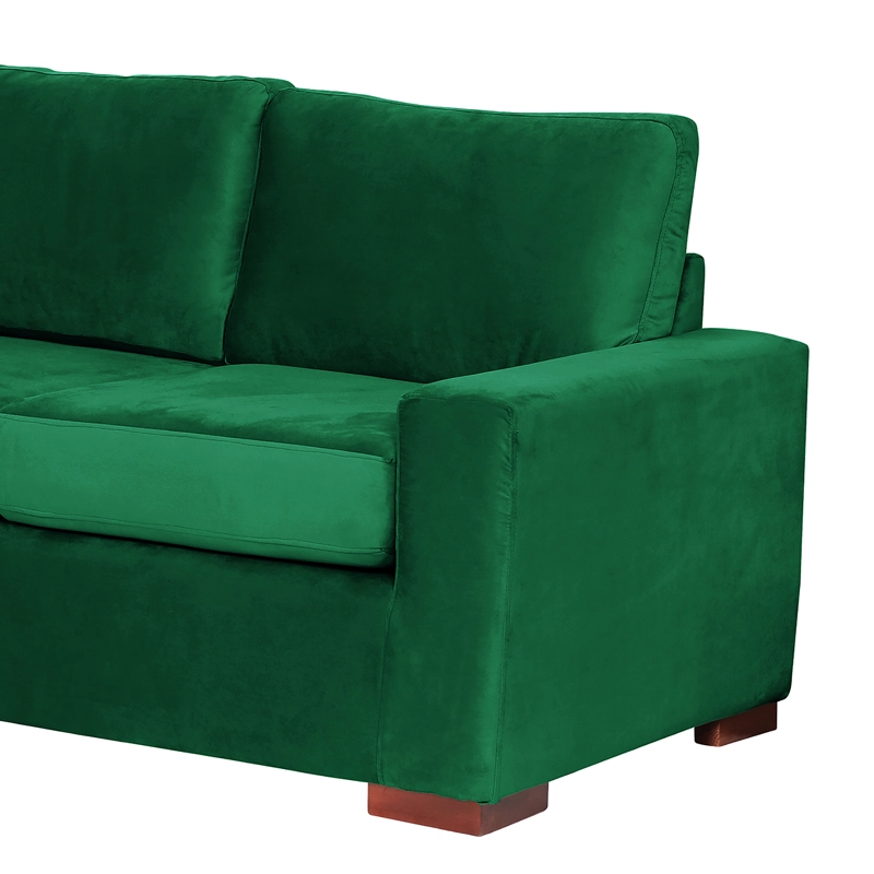 SOFA LATAM HOME LIVORNO 2 CUERPOS VERDE TELA VELVET - 8