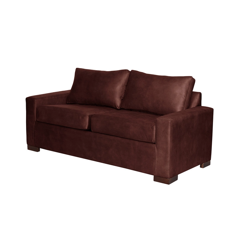 SOFA LATAM HOME LIVORNO 2 CUERPOS CUERO KENTUCKY CAFÉ MORO - 2