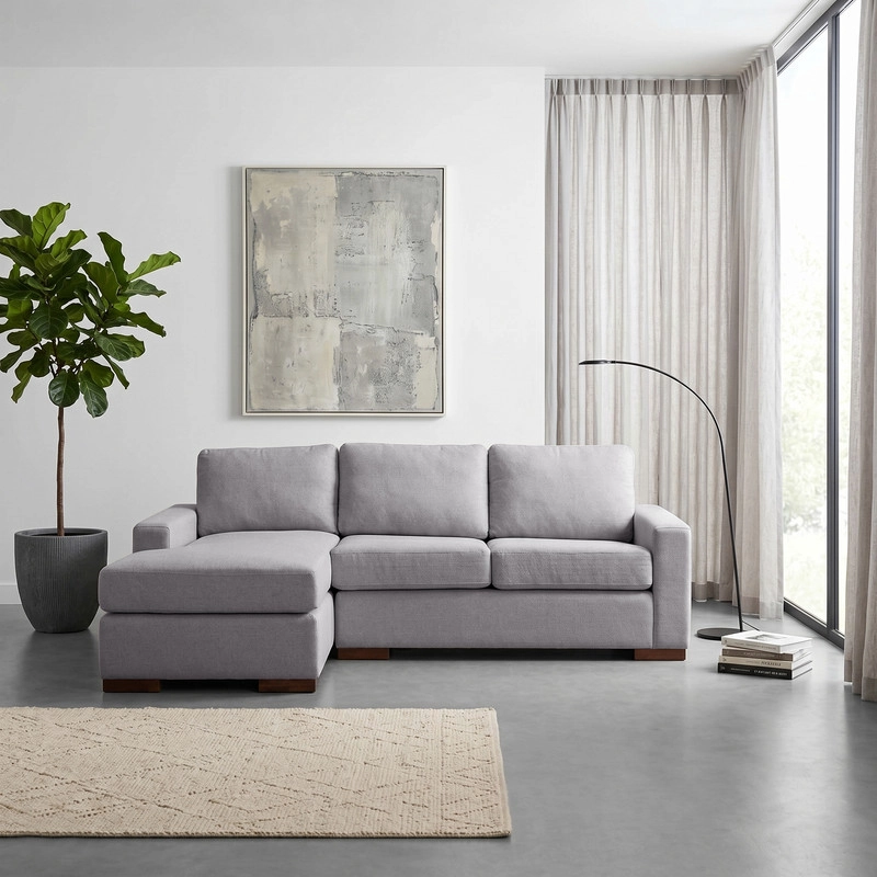 SECCIONAL LATAM HOME LIVORNO IZQUIERDO 3 CUERPOS LINO GRIS CLARO - 1