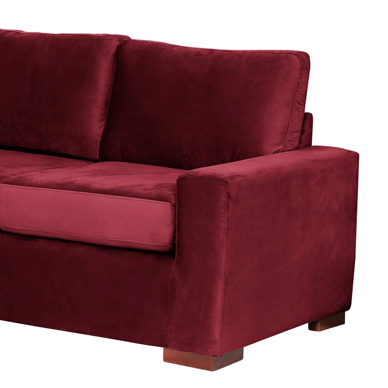 SOFA CAMA LATAM HOME LIVORNO 3 CUERPOS BURDEO TELA VELVET 2PL - 2