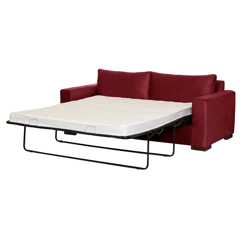 SOFA CAMA LATAM HOME LIVORNO 3 CUERPOS BURDEO TELA VELVET 2PL - 3