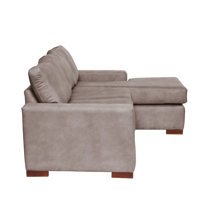 SECCIONAL LATAM HOME LIVORNO DERECHO 3 CUERPOS CUERO KENTUCKY GRIS - 3