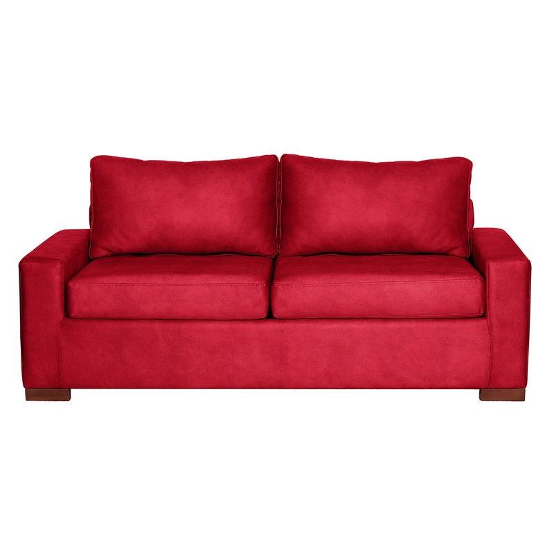 SOFA CAMA LATAM HOME LIVORNO 3 CUERPOS CUERO KENTUCKY ROJO 2PL - 8