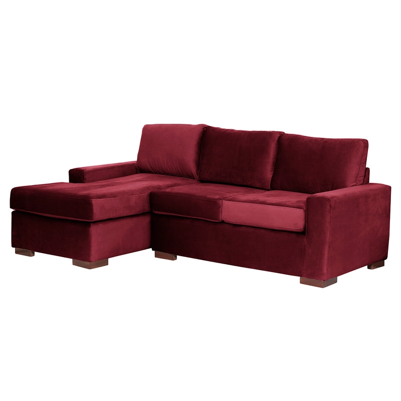 SECCIONAL LATAM HOME LIVORNO IZQUIERDO 3 CUERPOS BURDEO TELA VELVET - 2