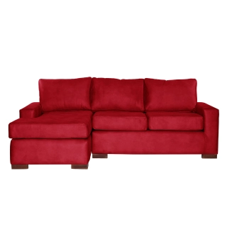 SECCIONAL LATAM HOME LIVORNO IZQUIERDO 3 CUERPOS CUERO KENTUCKY ROJO - 1