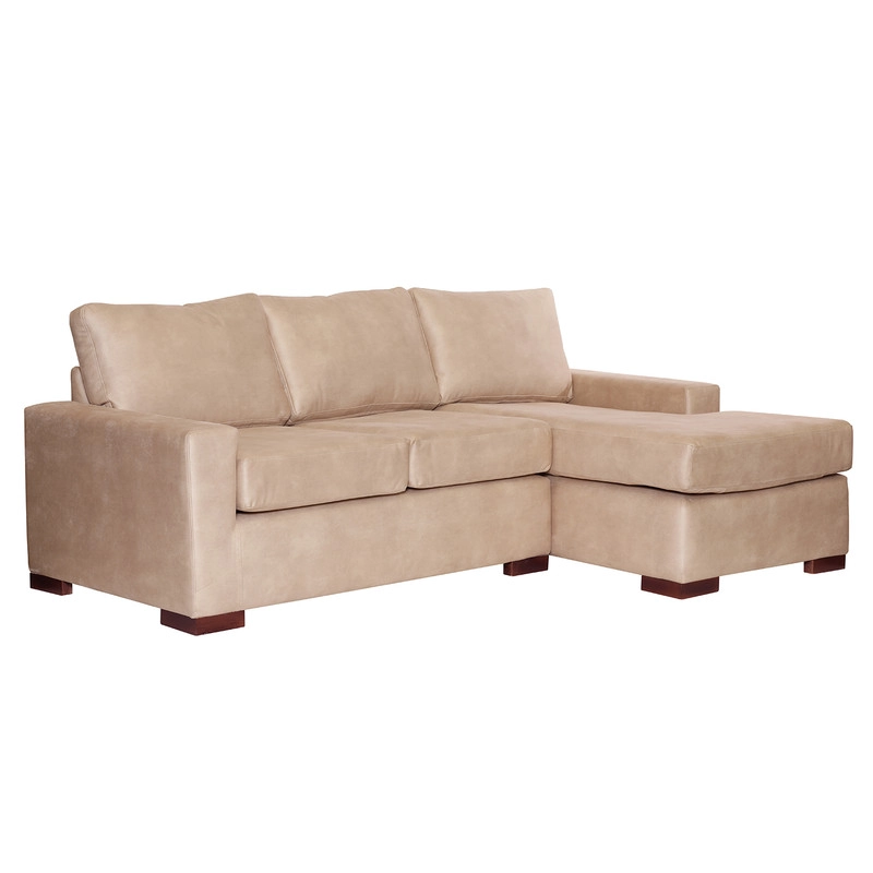 SECCIONAL LATAM HOME LIVORNO DERECHO 3 CUERPOS CUERO KENTUCKY BEIGE - 2