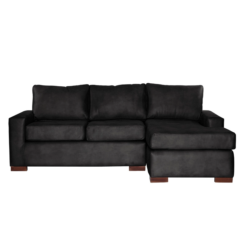 SECCIONAL LATAM HOME LIVORNO DERECHO 3 CUERPOS CUERO KENTUCKY NEGRO - 8