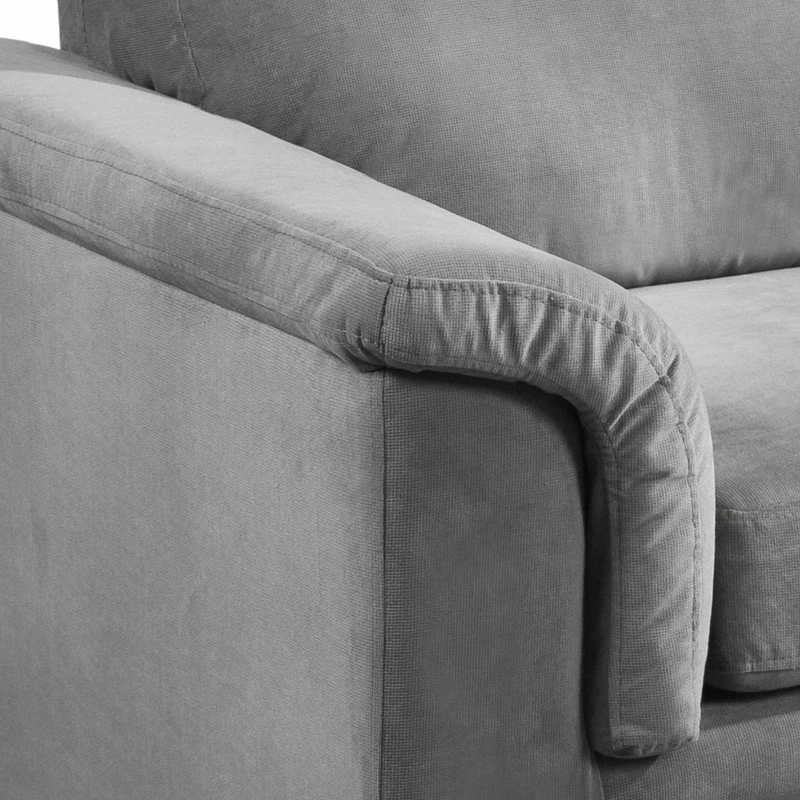 LIVING LATAM HOME ANCONA 3-2 GRIS VELVET - 5