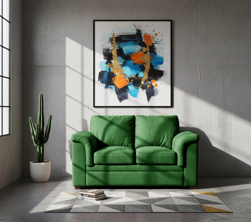 SOFA LATAM HOME ANCONA 2 CUERPOS VERDE VELVET - 1