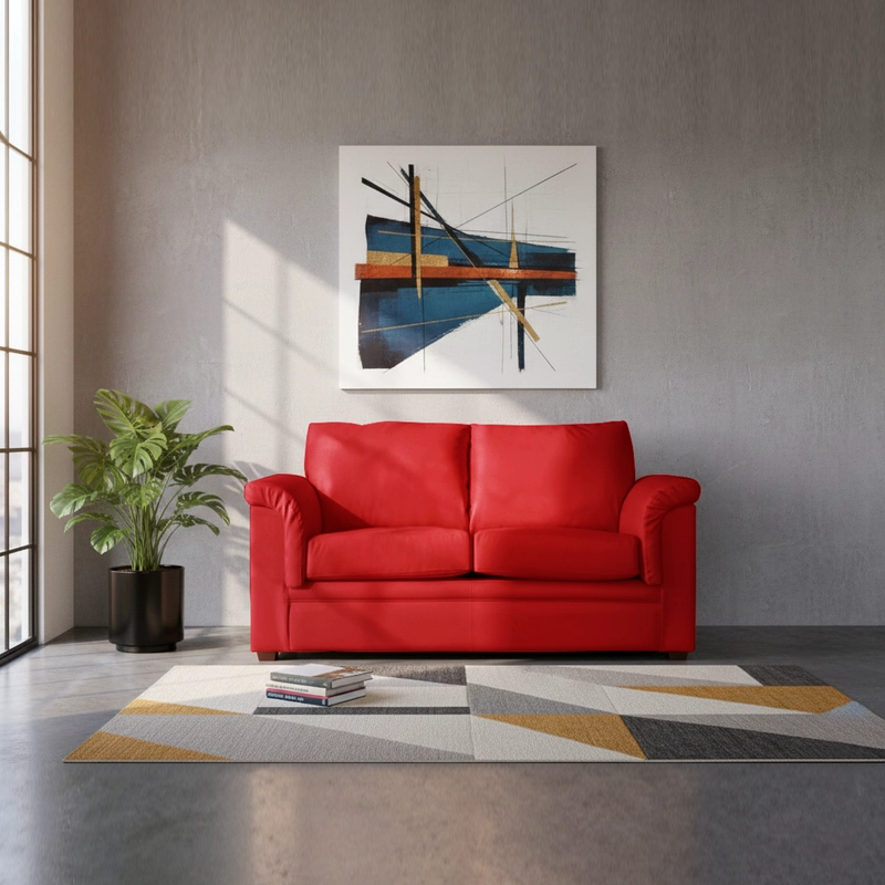 SOFA LATAM HOME ANCONA 2 CUERPOS GRANO ROJO PU - 1