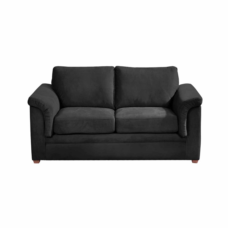 SOFA LATAM HOME ANCONA 2 CUERPOS NEGRO VELVET - 2