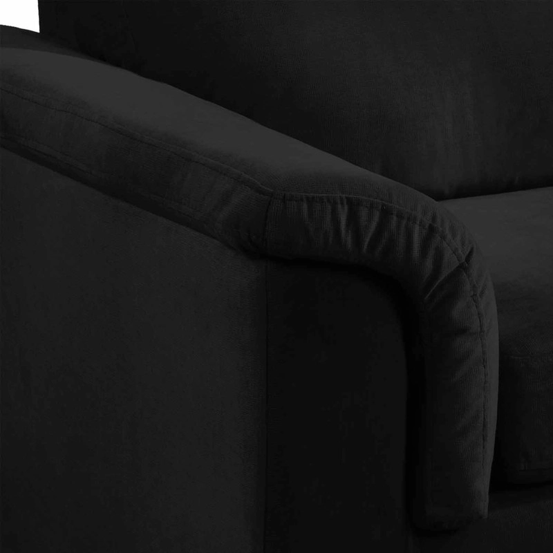 SOFA LATAM HOME ANCONA 2 CUERPOS NEGRO VELVET - 3