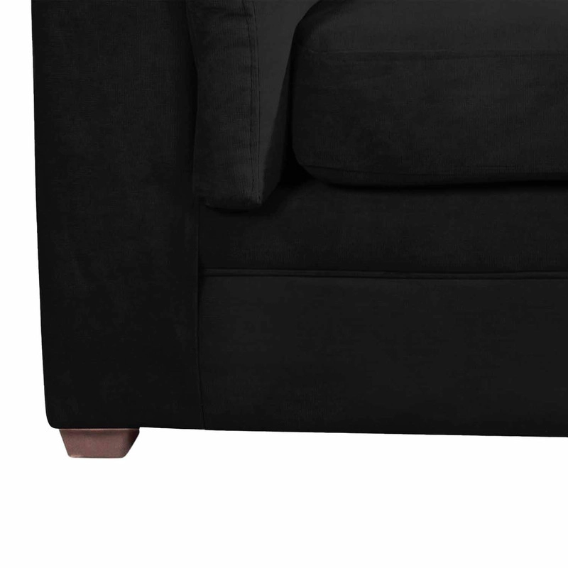 SOFA LATAM HOME ANCONA 2 CUERPOS NEGRO VELVET - 5