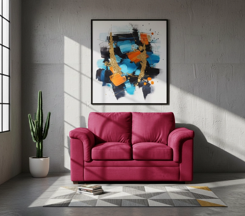 SOFA LATAM HOME ANCONA 2 CUERPOS BURDEO VELVET - 1