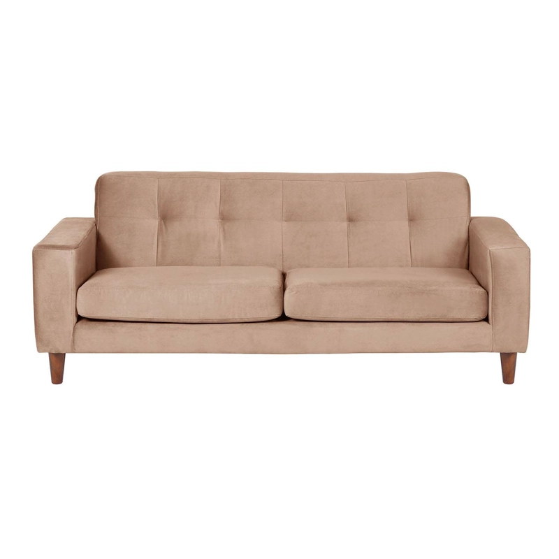 SOFA LATAM HOME SALERNO 3 CUERPOS BEIGE VELVET - 1