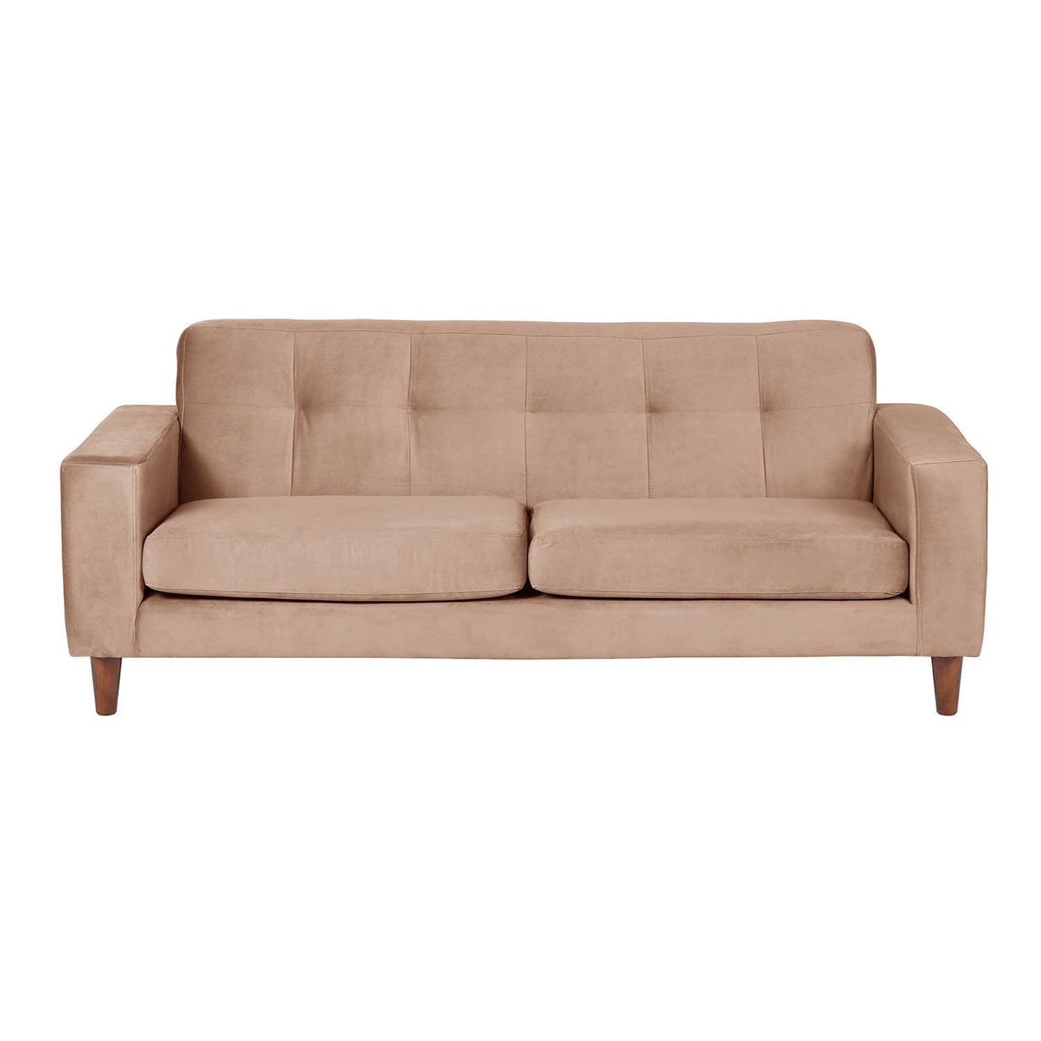 SOFA LATAM HOME SALERNO 3 CUERPOS BEIGE VELVET - 1