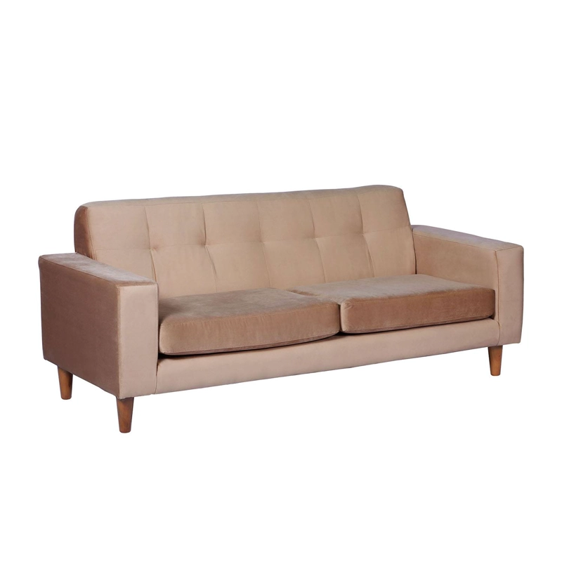 SOFA LATAM HOME SALERNO 3 CUERPOS BEIGE VELVET - 2