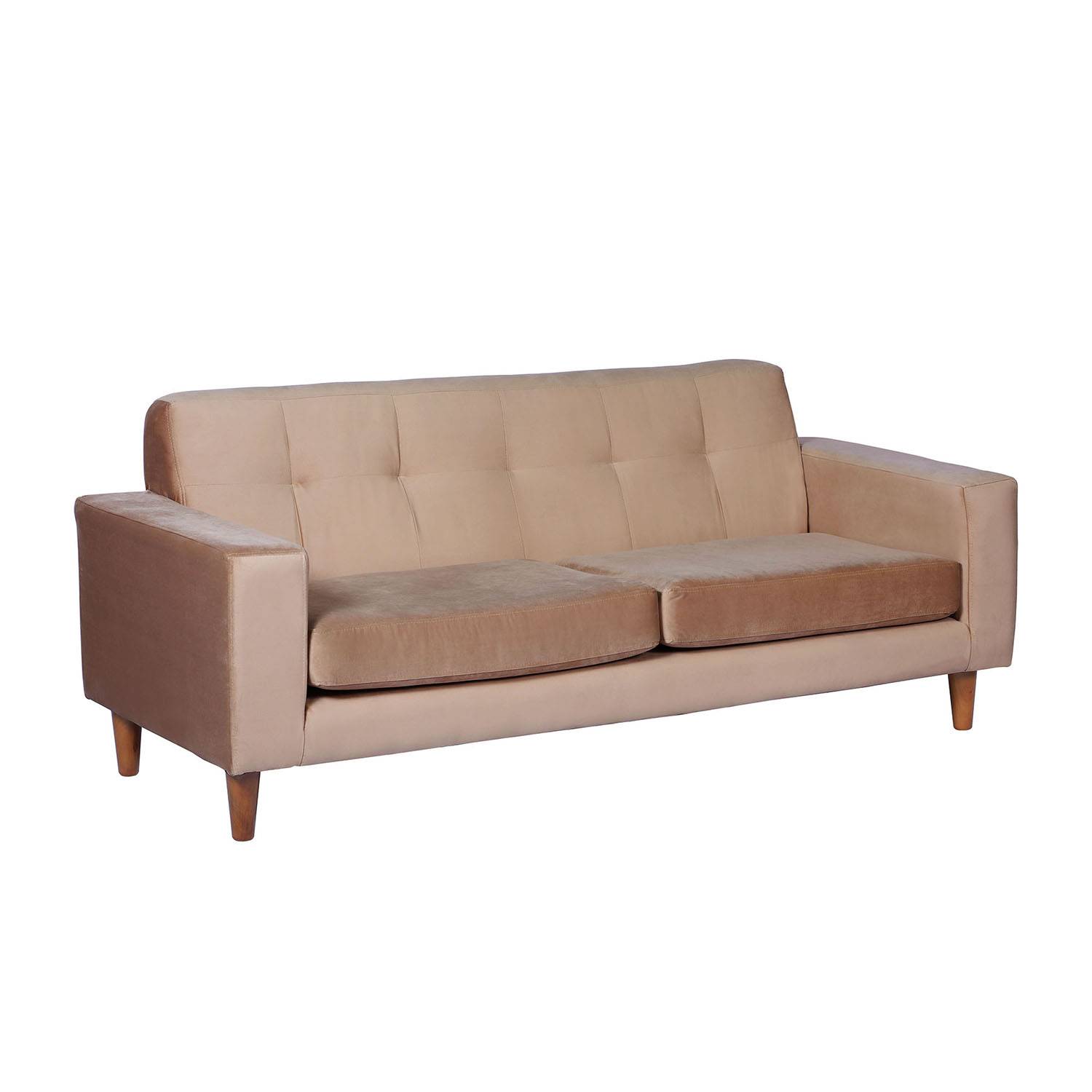 SOFA LATAM HOME SALERNO 3 CUERPOS BEIGE VELVET - 2