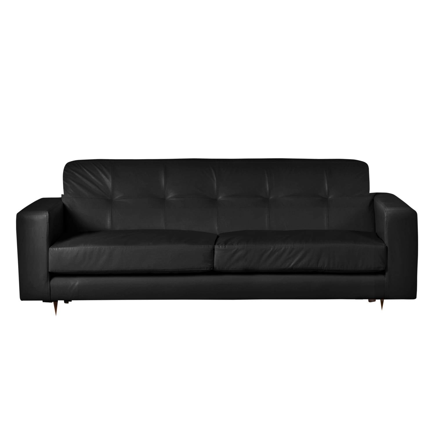 SOFA LATAM HOME SALERNO 3 CUERPOS NEGRO PU - 1