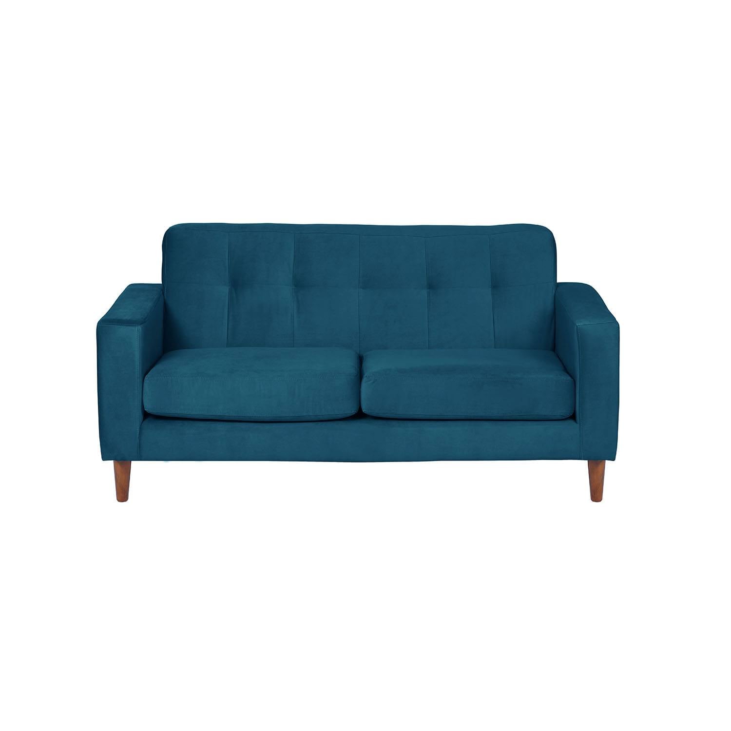 SOFA LATAM HOME SALERNO 2 CUERPOS AZUL PETROLEO VELVET - 1