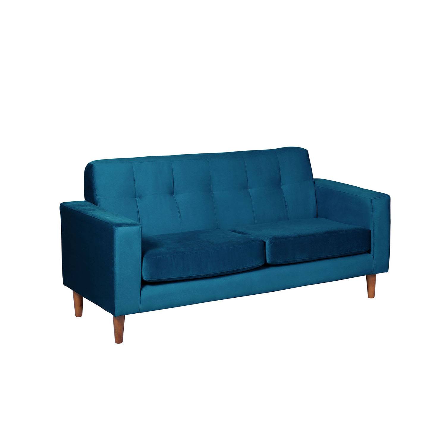 SOFA LATAM HOME SALERNO 2 CUERPOS AZUL PETROLEO VELVET - 2
