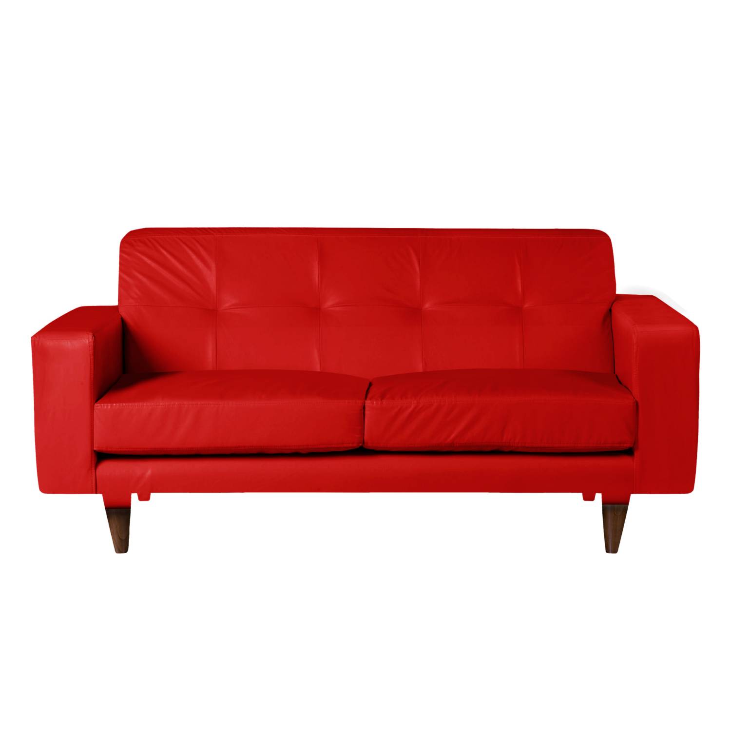 SOFA LATAM HOME SALERNO 2 CUERPOS ROJO PU - 1