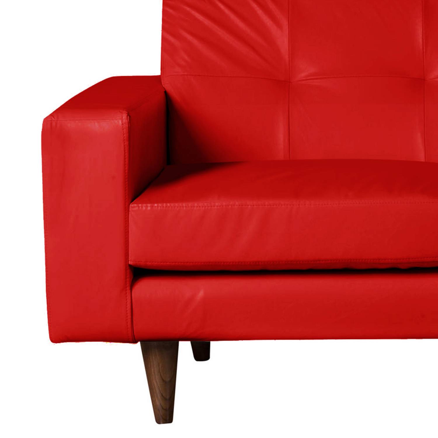 SOFA LATAM HOME SALERNO 2 CUERPOS ROJO PU - 3