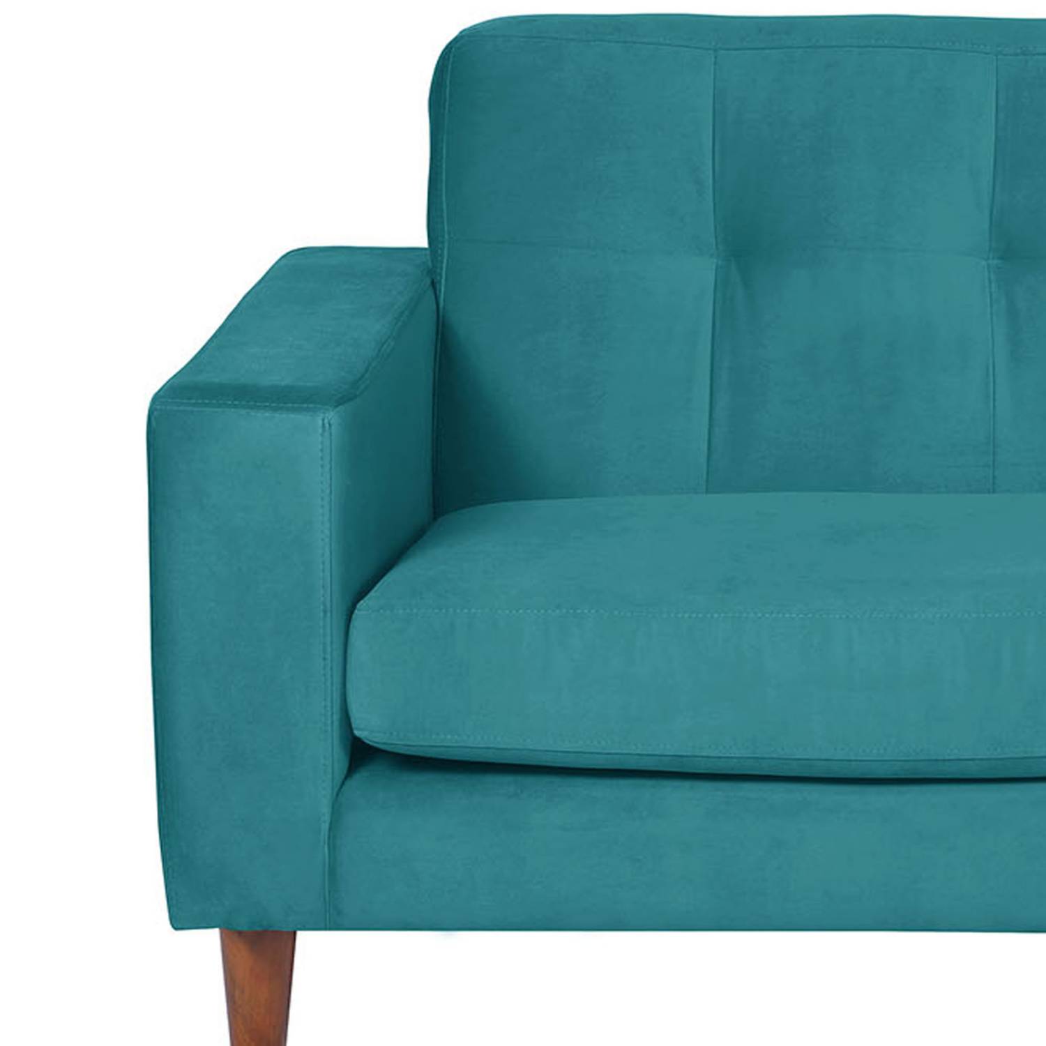 SOFA LATAM HOME SALERNO 2 CUERPOS TURQUESA VELVET - 3
