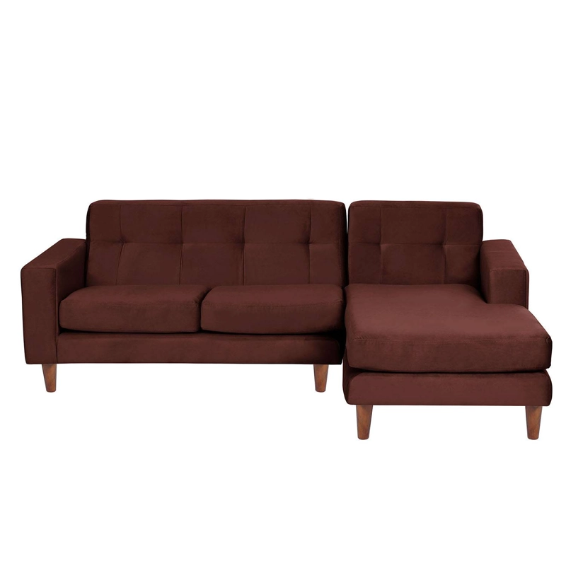 SOFA CHAISELONG LATAM HOME SALERNO DERECHO 3 CUERPOS CHOCOLATE VELVET - 1