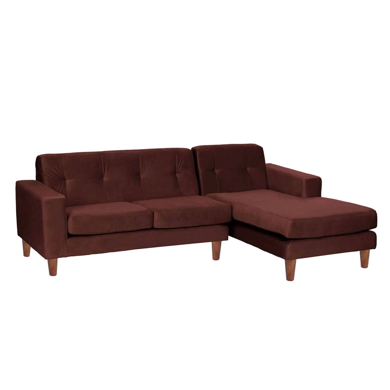 SOFA CHAISELONG LATAM HOME SALERNO DERECHO 3 CUERPOS CHOCOLATE VELVET - 2