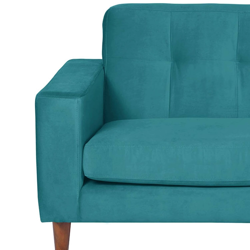 SOFA CHAISELONG LATAM HOME SALERNO DERECHO 3 CUERPOS TURQUESA VELVET - 3