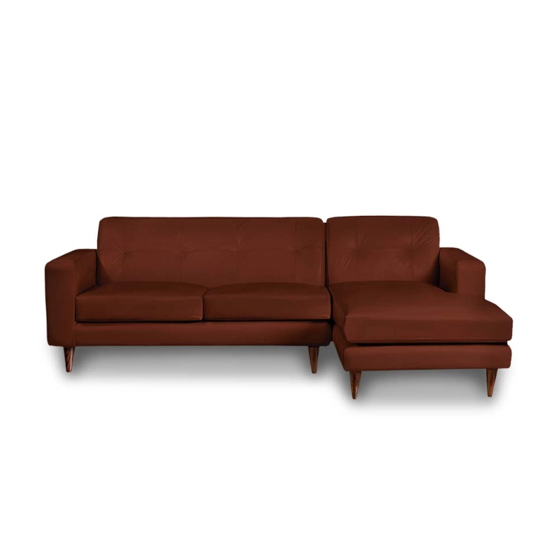SOFA CHAISELONG LATAM HOME SALERNO DERECHO 3 CUERPOS CHOCOLATE PU - 1